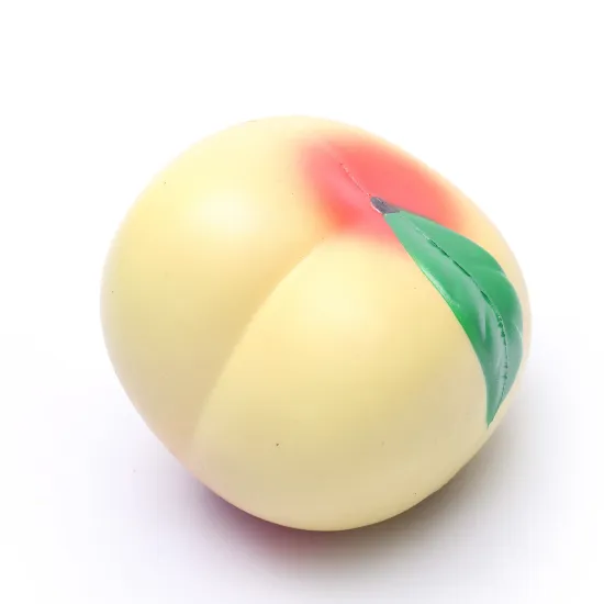 Custom Promotional Peach Fruit-Shaped Stress Balls - Kid Toys