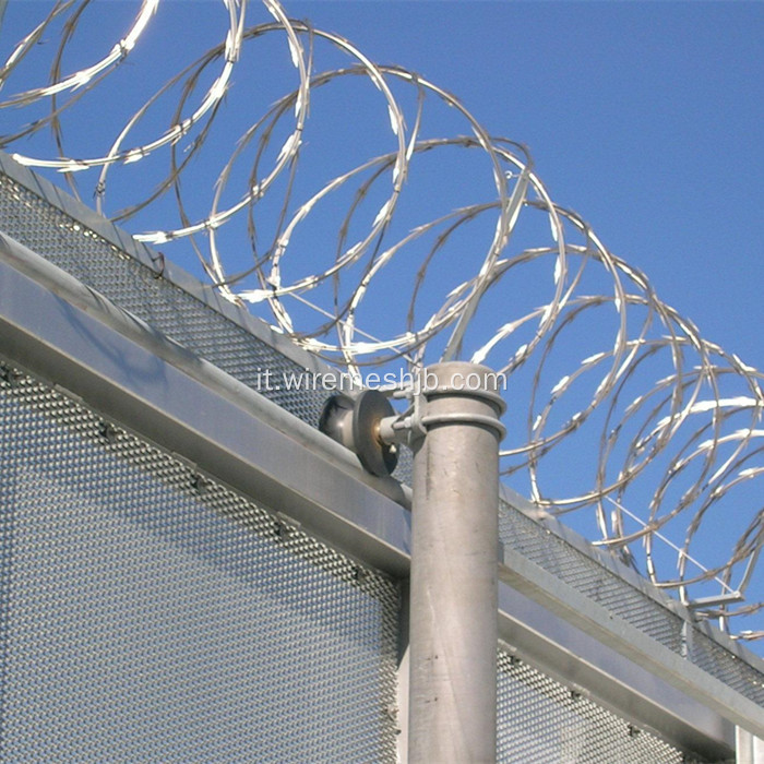 Filo del rasoio a fisarmonica per barriere di recinzione di sicurezza
