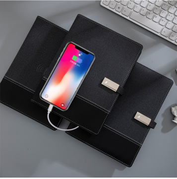 Corporate Gift Ideas: Smart Power Bank Notebook with Wireless Charging and 16GB USB