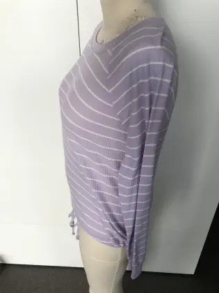 Splicing striped long sleeves