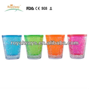 Bar accessories 2oz plastic double wall frosty shot glass