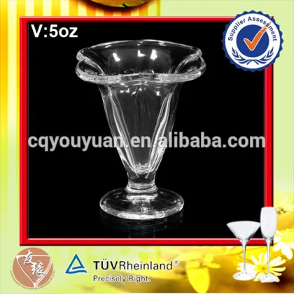 Nice Flower Shape 5oz Cream Container Ice Cream Glass