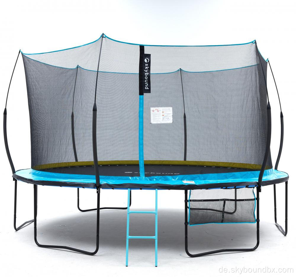 Kein Feder -Trampolin 14ft mit blauem Federkissen