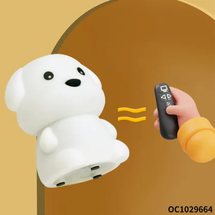 USB Rechargeable Multifunctional Voice-Controlled 3D Night LED Lamp with Remote