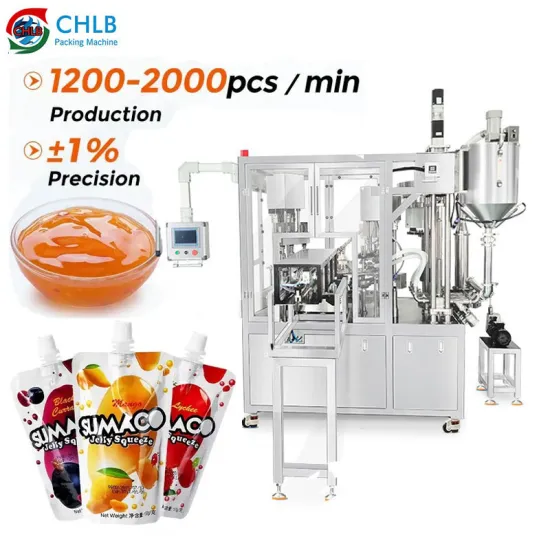 High Speed Automatic Spout Pouch Filling and Capping Machine for Juice