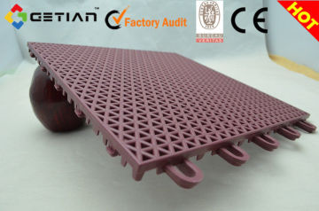 Outdoor Volleyball Court Floor, Suspended Interlocking Sports Flooring Rosh,din Standard