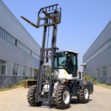 Diesel de elevação hidráulica fora da estrada 4x4 All-Terrerain Forklift Four Rodas Drive Engineering