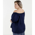 Frauen Plus Size Off Shoulder Mode Bluse