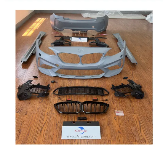 BMW 2 Series F22 M2C 2014-2021 Car Facelift Conversion Bumper Kit with Bumper Grille Side Skirt