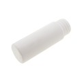 Botella cilíndrica de HDPE blanca de 70 ml con cuello de 30 mm