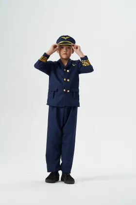 Boloparty Kids Halloween Cosplay Costumes - Children Pilot Airline Costumes
