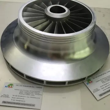 5-axis cnc milling aluminum blower impeller with close way