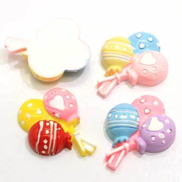 Parte posteriore piatta Kawaii a forma di palloncino in resina Cabochon per bambini Ornamenti giocattolo fai-da-te Perline Charms Decorazione camera da letto Distanziatore