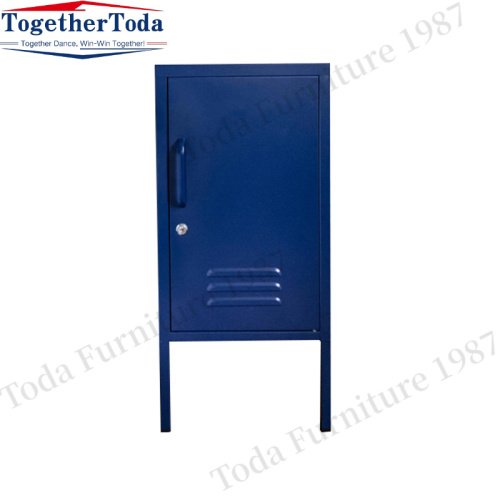 Single door metal locker with lock Bedroom nightstand