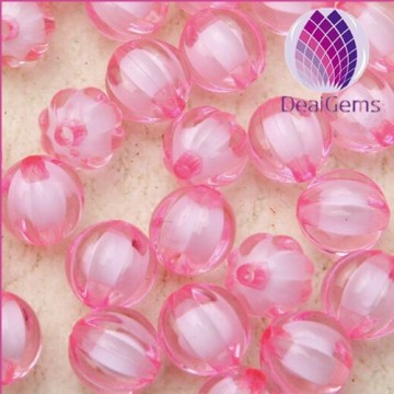 miracle red 10mm Bulk chunky acrylic faceted pumpkin ball beads