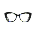 Fashion Women Cat Eye Acétate Lunes de cadre optique