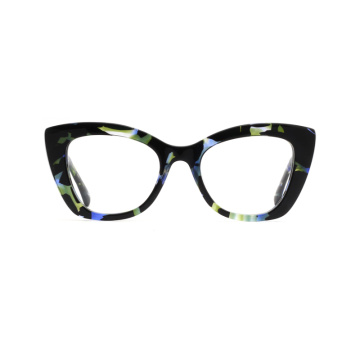Mode Frauen Katze Augen Acetat optische Rahmenbrille