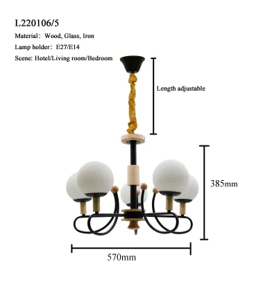 Modern Wooden Chandelier Lighting: Simple Fashion Ceiling Lamps