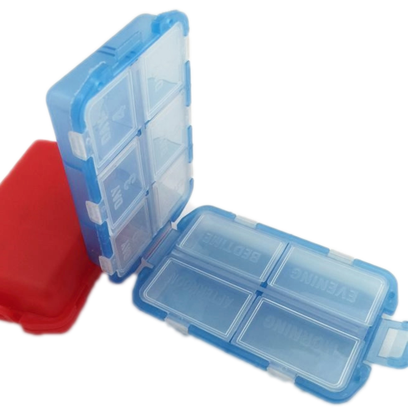 Folding Pill Organizer Box 10 Compartments