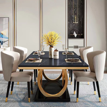 Contemporary luxury home dining room furniture na may puti