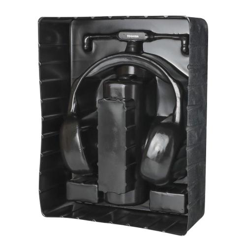 Hard headphone insert blister packaging tray package