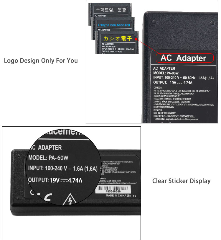 60w 5517 connector ac adapter for acer laptop