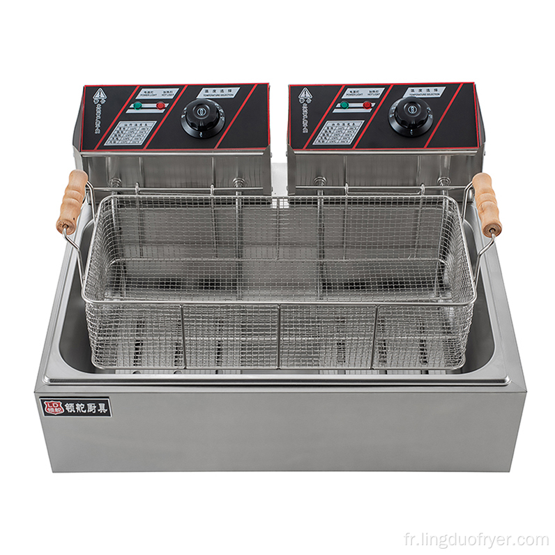 Équipement de restaurant commercial 12L Basket Single Electric Deef Fryer