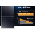 כל 132 התאים השחורים Mono Solar Panel 490W