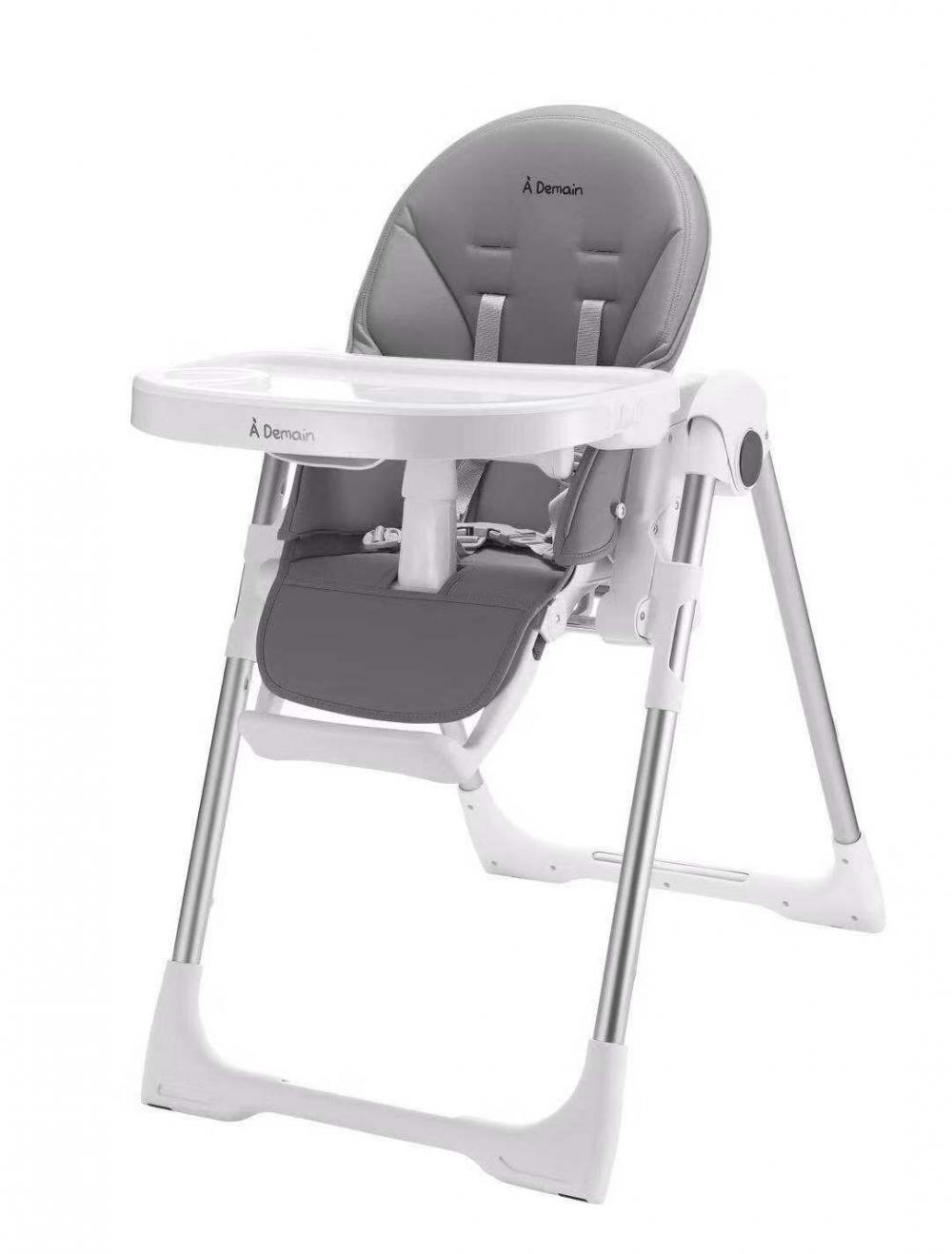 Baby High Chair Gray para bebês e crianças pequenas