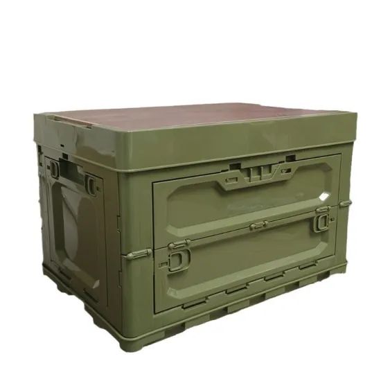 Aimei Outdoor Camping Storage: Five Door Folding Box with Large Capacity and Wooden Cover