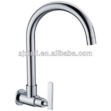 High Quality Brass Cold Kitchen Sink Tap, Polish and Chrome Finish, Wall Mounted