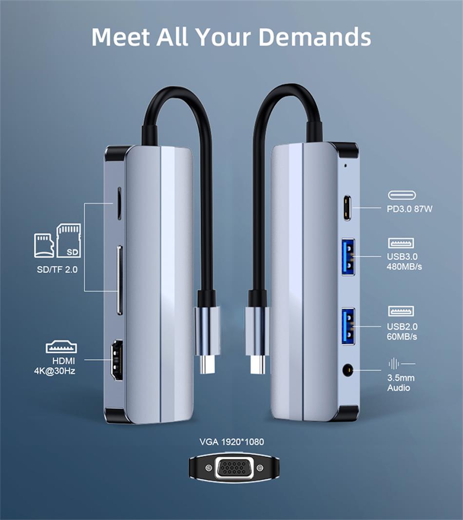 usb c hub multiport adapter