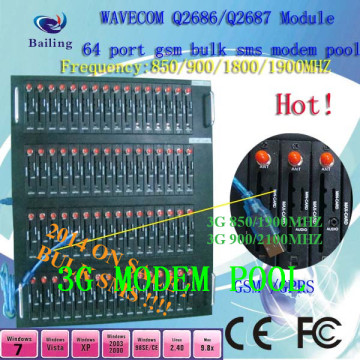 USB 64 Port Modem Pool for SMS MMS Sending SMS Machine