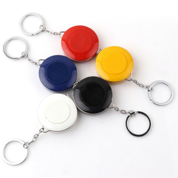 1 Piece Simple Retractable Ruler Tape Measure Keychain Small Portable Pull Ruler Men Women