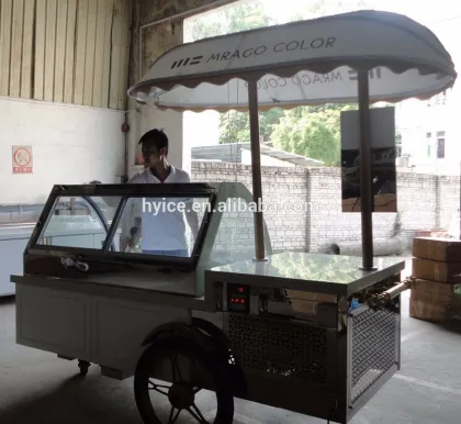 Direct selling ice cream displant cart/ice cream mobile refrigerator cart