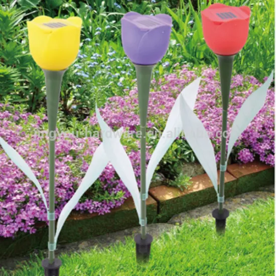 New design flower shape solar led garden light