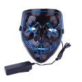 Logo Customization Mask Halloween decoration light up glowing LED party mask Supplier