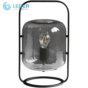 LEDER Grey Glass Stand Table Lamp