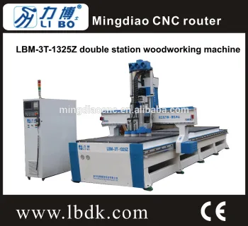 Good quality cnc wood router engraver machine with double table