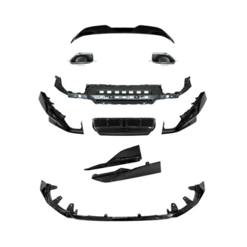 Gloss Black Aero Kit für BMW G42 M-Tech: Vorderlippe, Heckdiffusor, Seitenröcke, Lüftungsöffnungen und Spoiler-Körper-Kit