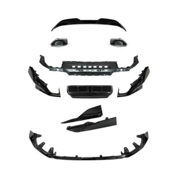 Gloss Black Aero Kit for BMW G42 M-Tech: Front Lip, Rear Diffuser, Side Skirts, Vents, and Spoiler Body Kit