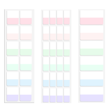 Retro Morandi Index Memo Pads - Stationery Office Marking Paper Sticky Notes