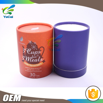 Cheap custom design round cover printing paper tube pet food tube packaging