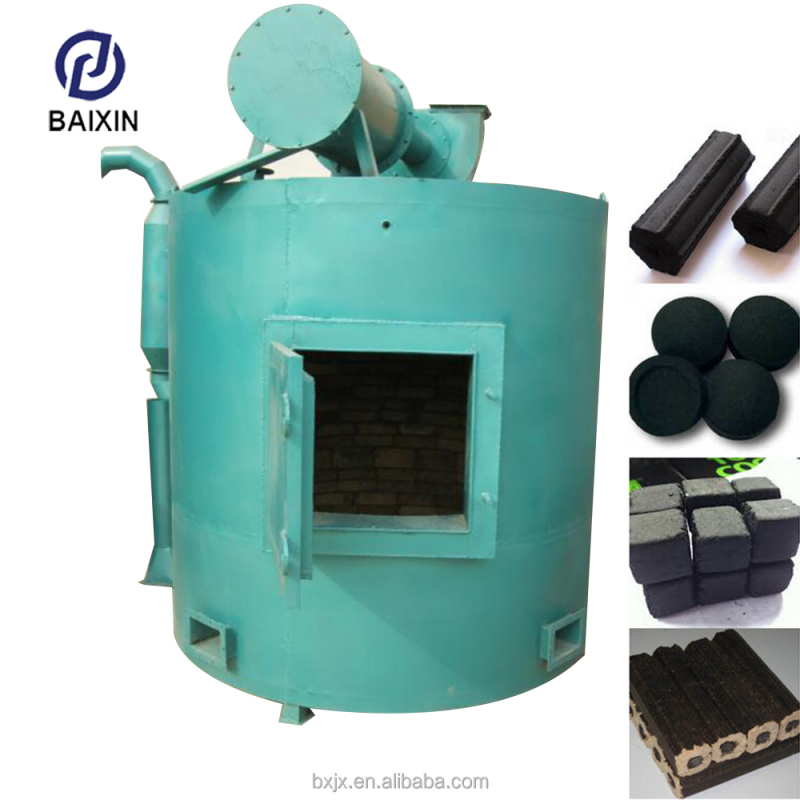 Baixin Brand High Capacity Rice Husk Briquette Hard Wood Charcoal Oven