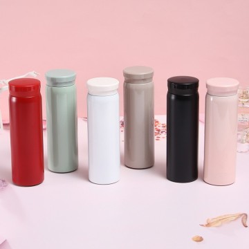 Double layer 304 stainless steel vacuum pocket cup Simple small fresh student water cup portabl