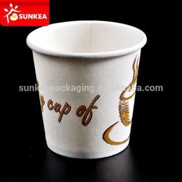 Mini small disposable paper 120ml coffee cup with brand