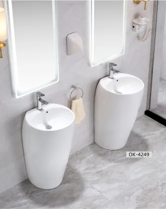 Vieany Brand OK-4249 Artisan Pedestal Basin - Bathroom Ceramic Wash Basin Set