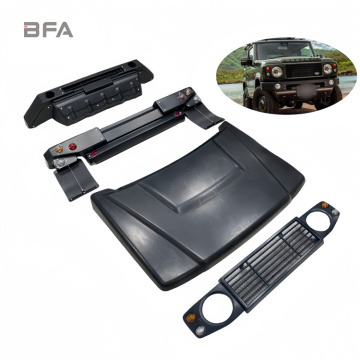 Suzuki Jimny DAMD Body Kit Upgrades: Front and Rear Bumpers, Carbon Fiber Hood