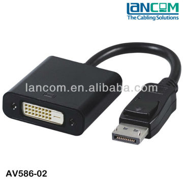 LC Best supplier Display Port 20pin to DVI, Mini Displayport to DVI Cable, DVI to display port converter