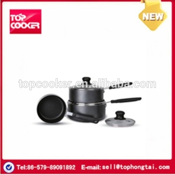 6pcs aluminum marble coating saucepan